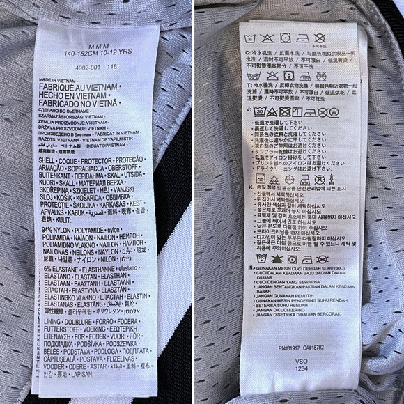 NIKE AIR JORDAN white pullover v-neck windbreaker top/light jacket, Youth M - Picture 12 of 15